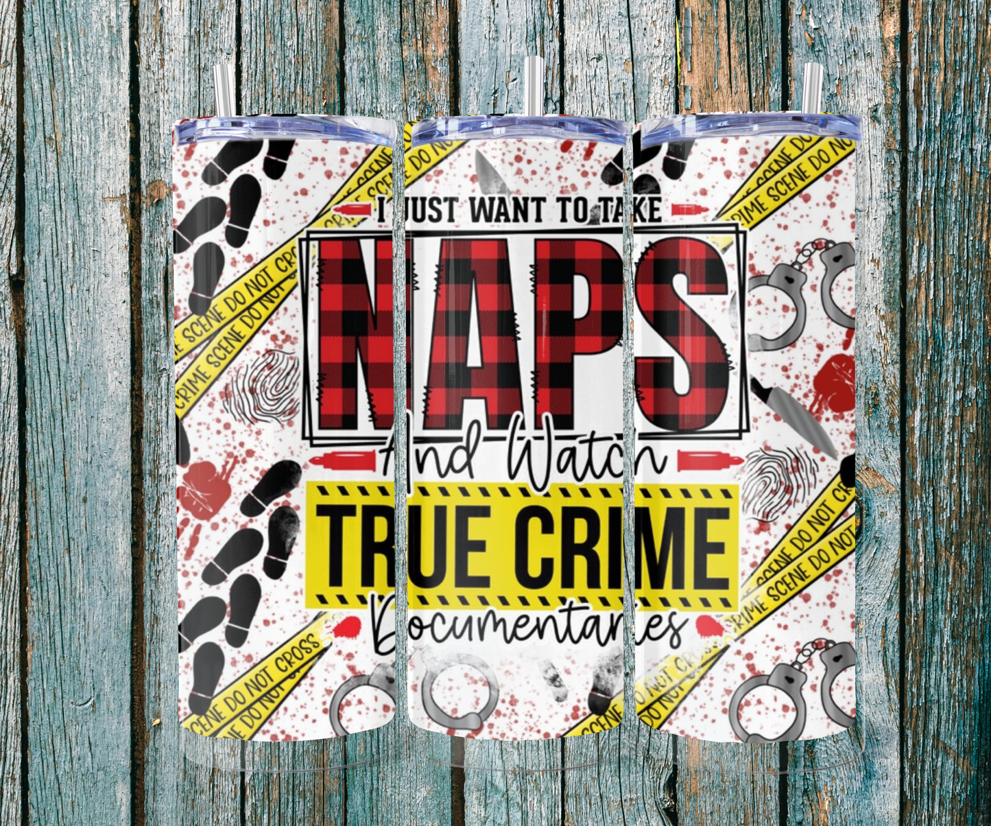 Naps And True Crime 20 Oz Tumbler