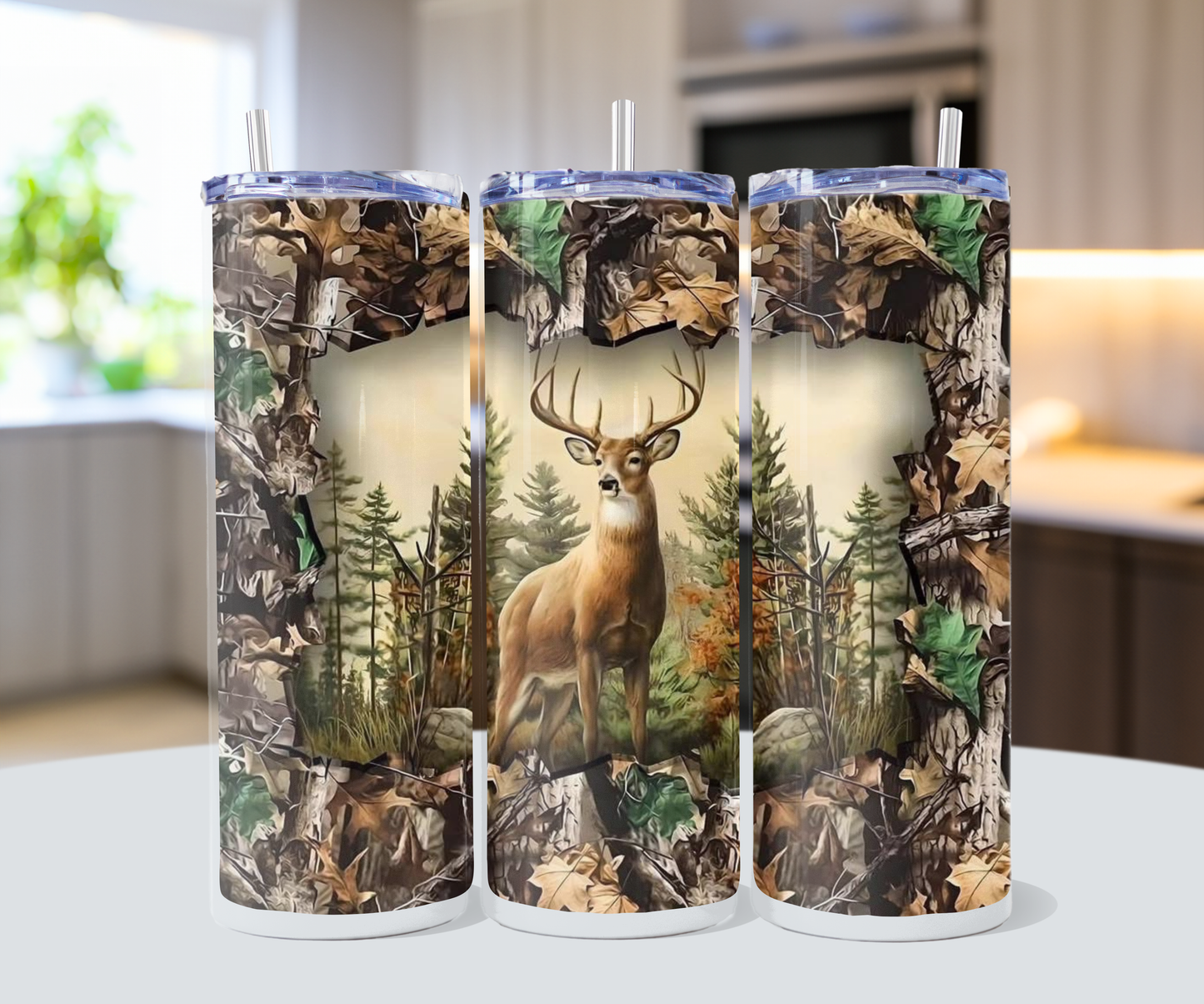 Buck and Camo 20 Oz Tumbler
