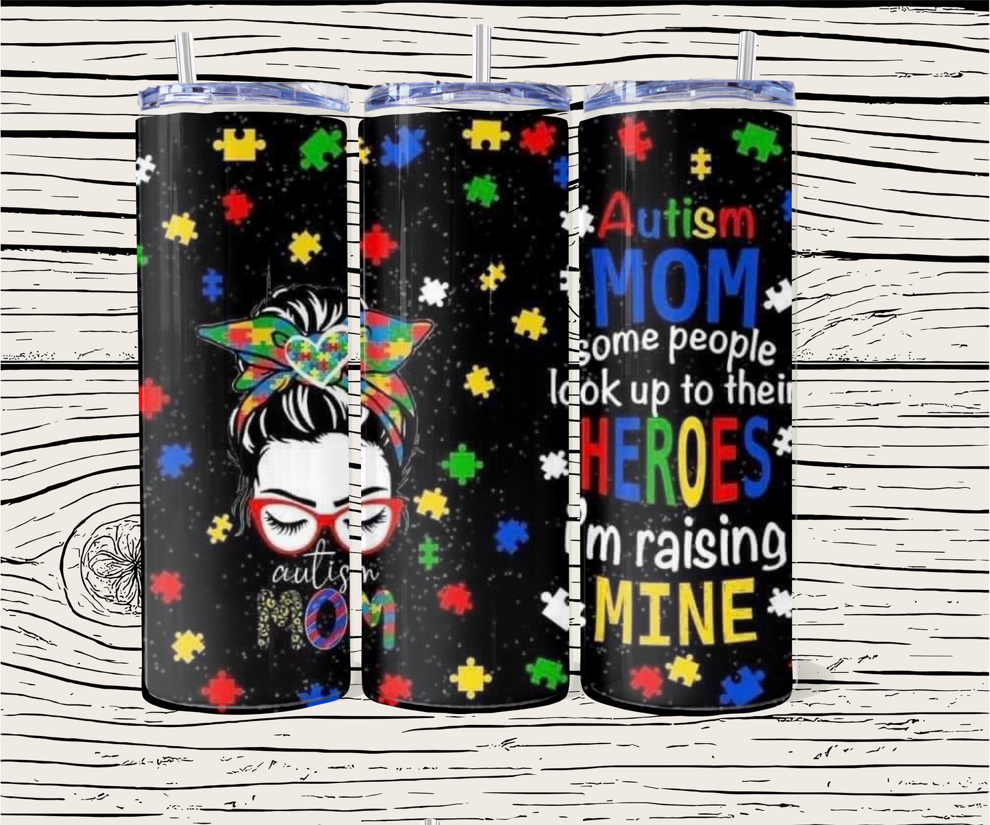 Autism Mom tumbler