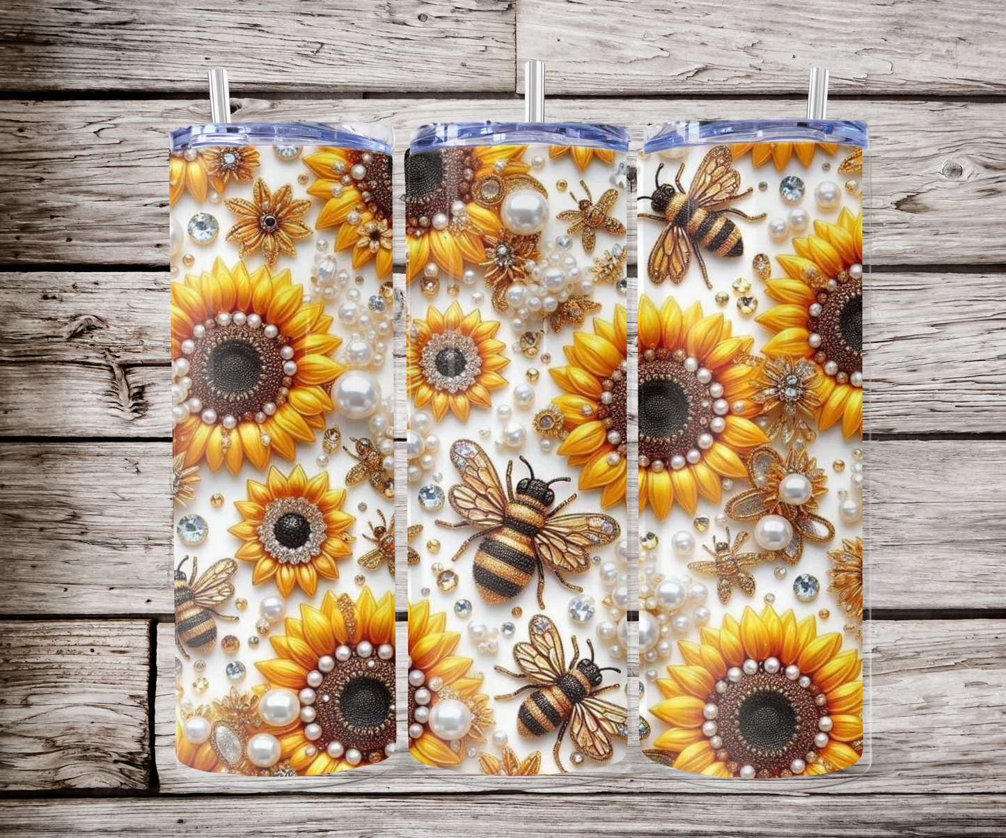 Sunflower bee 20 oz Tumbler