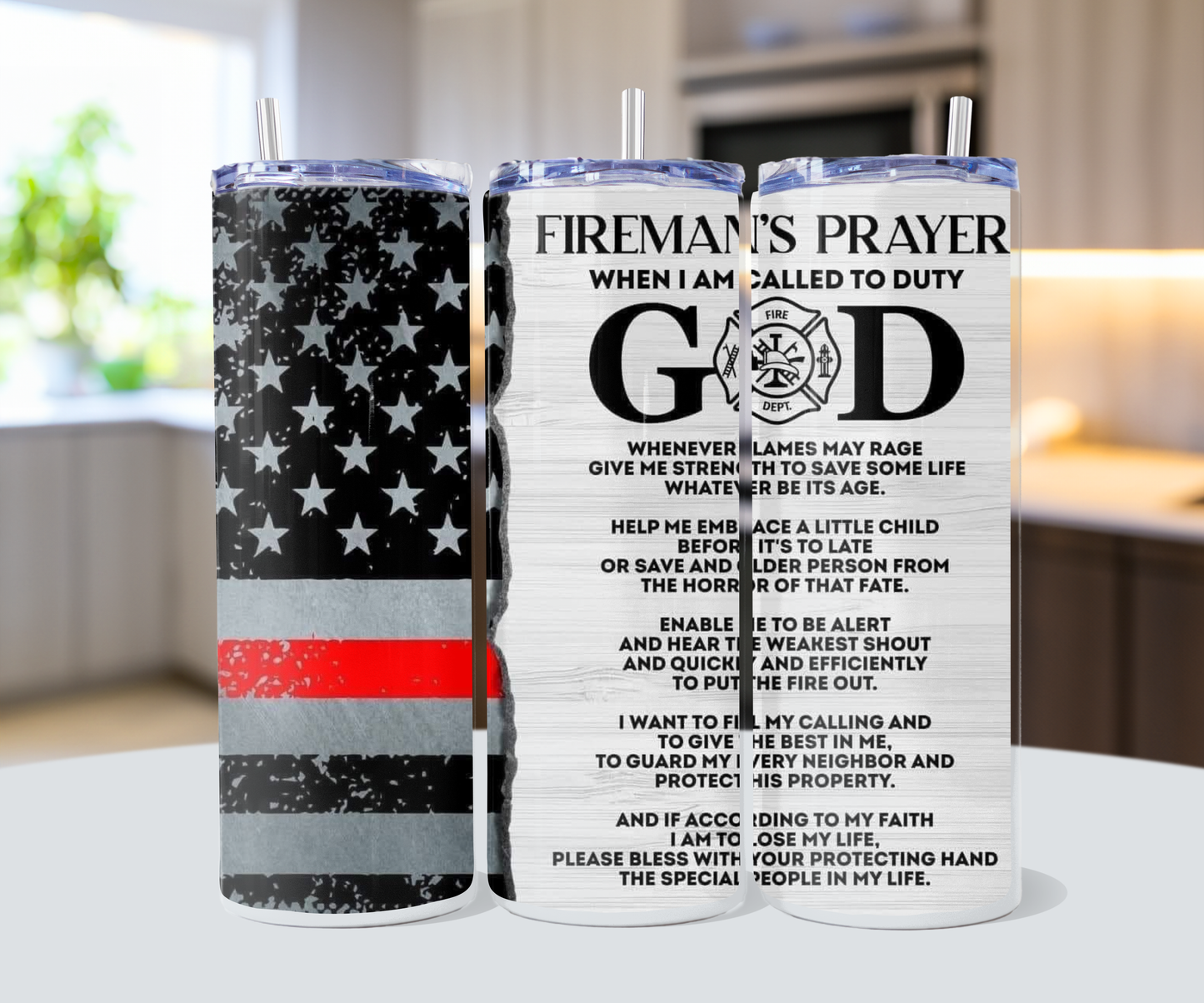 Fireman's Prayer 20 Oz Tumbler